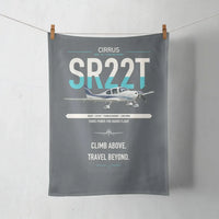 Thumbnail for Cirrus SR22T design on gray towel