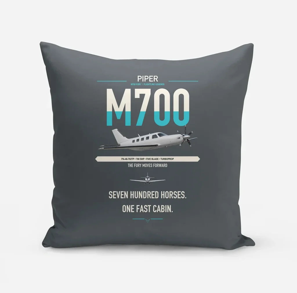 Piper M700 Fury design on gray pillow