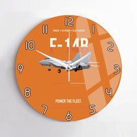 Thumbnail for F-14B Tomcat Power The Fleet design on orange no frame wall clock