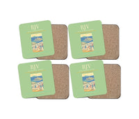 Thumbnail for Milas-Bodrum Airport BJV Coaster 4-Pieces-Set - Light Green