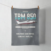 Thumbnail for Socata TBM 850 design on gray towel