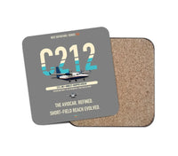 Thumbnail for CASA C-212-300 Aviocar design on gray 1 piece coaster
