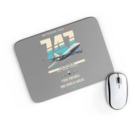 Thumbnail for Boeing 747-400 design on gray rectangle mouse pad