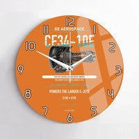 Thumbnail for CF34-10E design on orange no frame wall clock