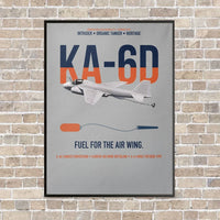 Thumbnail for KA-6D Intruder vertical canvas print - framed - light gray background