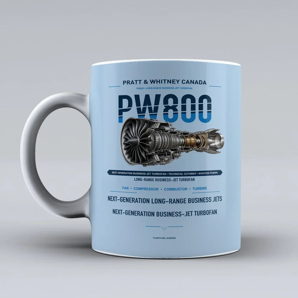 Mug design on light blue pw800