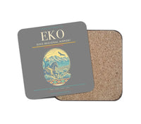 Thumbnail for Elko Regional Airport (EKO) design on gray 1 piece coaster