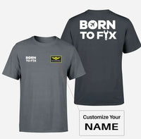 Thumbnail for Born To Fix Airplanes Designed Double-Side T-Shirts - view 11