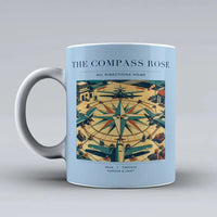 Thumbnail for VINTAGE G4139 - The Compass Rose - Ceramic Mug design on lightblue