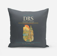 Thumbnail for Dresden Airport (DRS) design on gray pillow