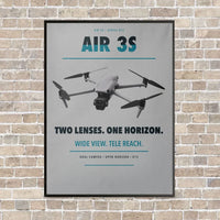 Thumbnail for DJI Air 3S vertical canvas print - framed - light gray background