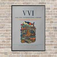 Thumbnail for Viru Viru International Airport VVI - Canvas Framed - Light Gray