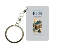 Thumbnail for Kiruna Airport (KRN) design on light gray key chain
