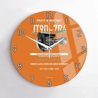 Thumbnail for JT9D-7R4 design on orange no frame wall clock