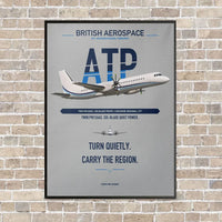 Thumbnail for British Aerospace ATP vertical canvas print - framed - light gray background