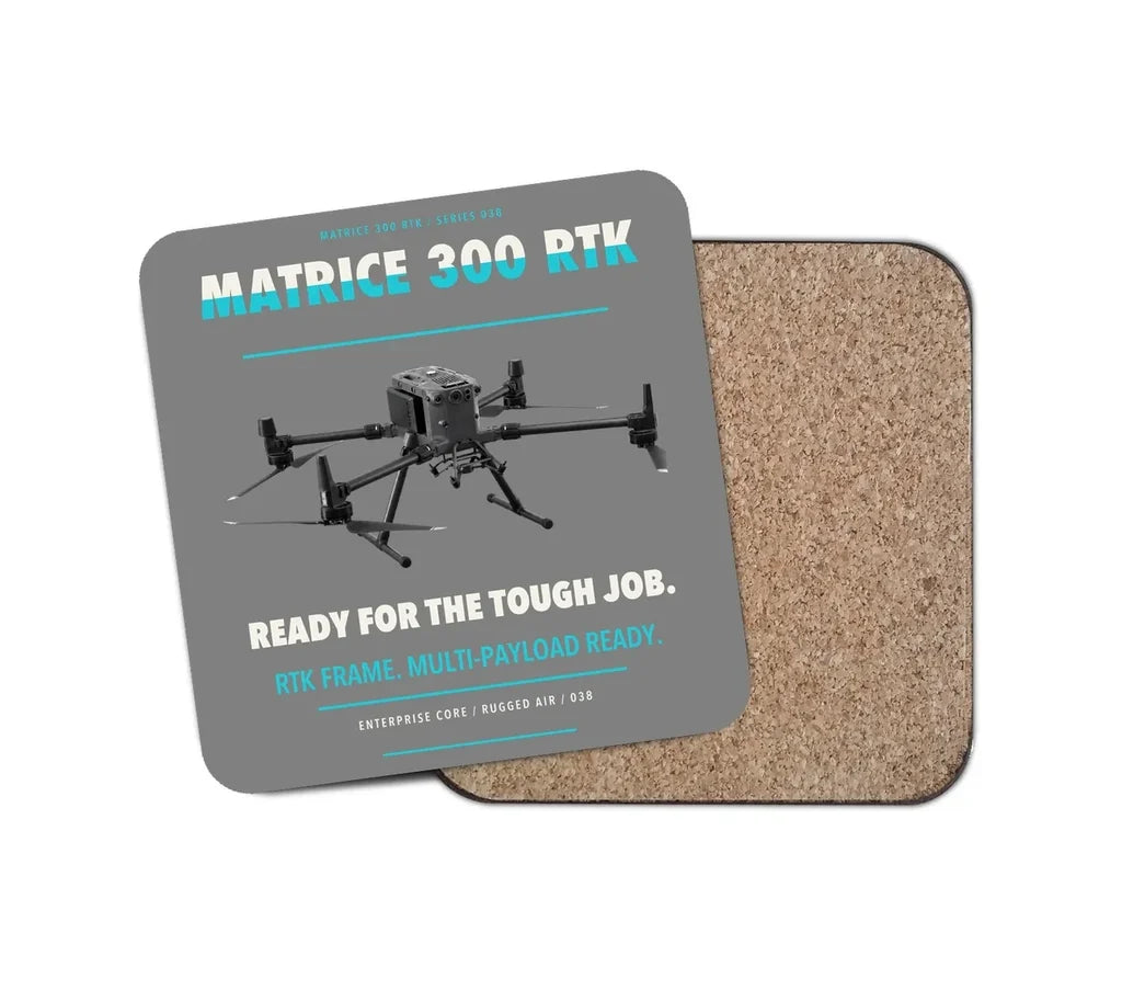 DJI Matrice 300 RTK design on gray 1 piece coaster