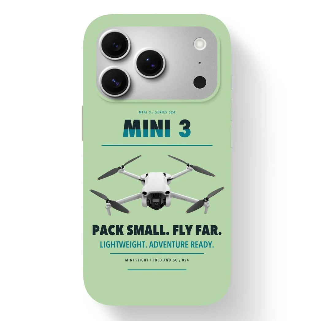 DJI Mini 3 Case design on light green iphone case