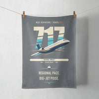 Thumbnail for Boeing 717-200 design on gray towel