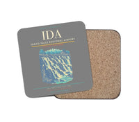 Thumbnail for Idaho Falls Regional Airport (IDA) design on gray 1 piece coaster