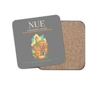 Thumbnail for Nuremberg Airport (NUE) design on gray 1 piece coaster