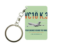 Thumbnail for Vickers VC10 K.3 design on light green designed key chain, double-side print