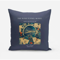 Thumbnail for VINTAGE G4174 - The Wind Tunnel Model - Designed Pillows design on navyblue