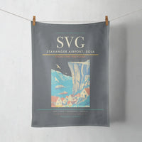 Thumbnail for Stavanger Airport, Sola (SVG) design on gray towel