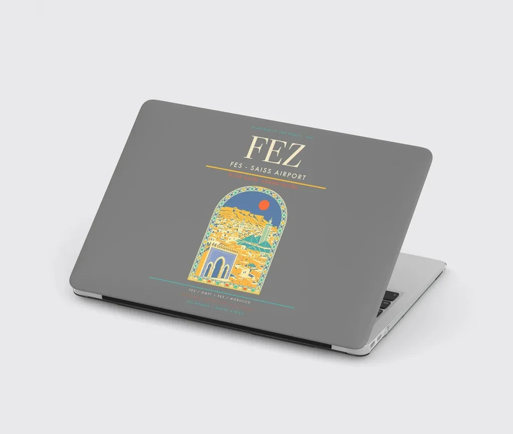 Fes (FEZ) design on gray MacBook case