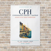 Thumbnail for Copenhagen Airport Kastrup CPH vertical canvas print - no frame - white background