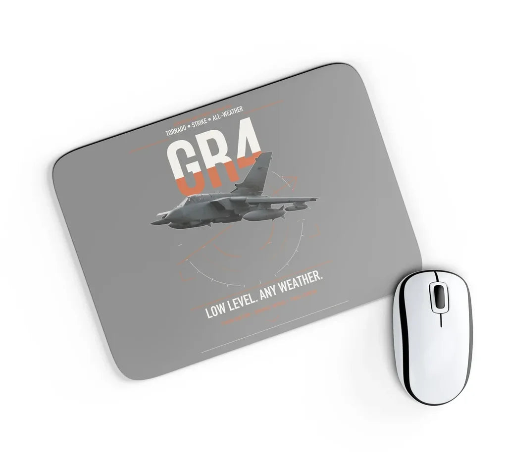 Panavia Tornado GR4 design on gray rectangle mouse pad
