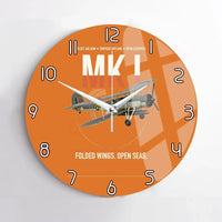 Thumbnail for Fairey Swordfish Mk I design on orange no frame wall clock