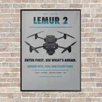 Thumbnail for BRINC LEMUR 2 vertical canvas print - framed - light gray background
