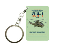 Thumbnail for Korea Aerospace Industries KUH-1 Surion design on light green designed key chain, double-side print