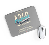 Thumbnail for Airbus A340-300 design on gray rectangle mouse pad