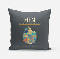 Thumbnail for Maputo International Airport (MPM) design on gray pillow