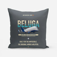 Thumbnail for Airbus A300-600ST BelugaST design on gray pillow
