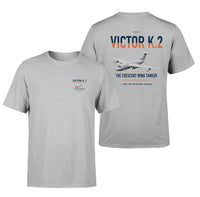 Thumbnail for Handley Page Victor K.2 design on light gray double-side t-shirt, double-side print
