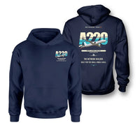 Thumbnail for Airbus A220-300 design on navy blue hoodie