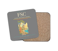 Thumbnail for Figari Sud-Corse Airport (FSC) design on gray 1 piece coaster