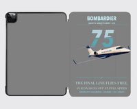 Thumbnail for Bombardier Learjet 75 Liberty design on gray ipad tablet case