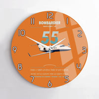 Thumbnail for Bombardier Learjet 55 design on orange no frame wall clock