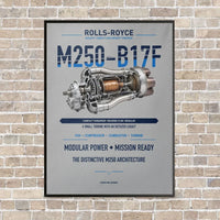 Thumbnail for M250-B17F vertical canvas print - framed - light gray background