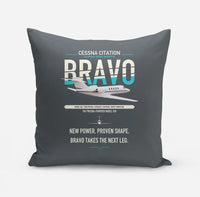 Thumbnail for Cessna Citation Bravo design on gray pillow
