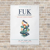 Thumbnail for Fukuoka Airport FUK vertical canvas print - no frame - white background