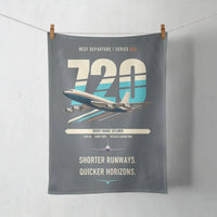 Thumbnail for Boeing 720B design on gray towel