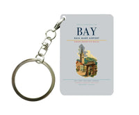 Thumbnail for Baia Mare Airport (BAY) design on light gray key chain