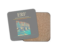 Thumbnail for Erfurt-Weimar Airport (ERF) design on gray 1 piece coaster
