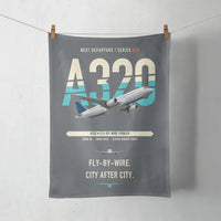 Thumbnail for Airbus A320 design on gray towel