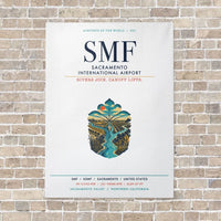 Thumbnail for Sacramento International Airport SMF vertical canvas print - no frame - white background