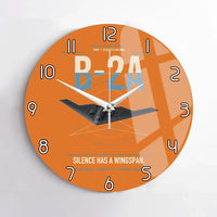 Thumbnail for B-2A Spirit design on orange no frame wall clock